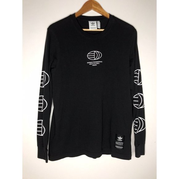 Adidas Men's Medium Black Long Sleeve T-Shirt German Engineering - Picture 1 of 8